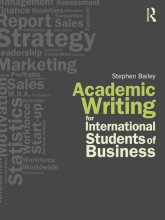 Summary: Academic Writing For International Students Of Business | 9780415564717 | Stephen Bailey Book cover image